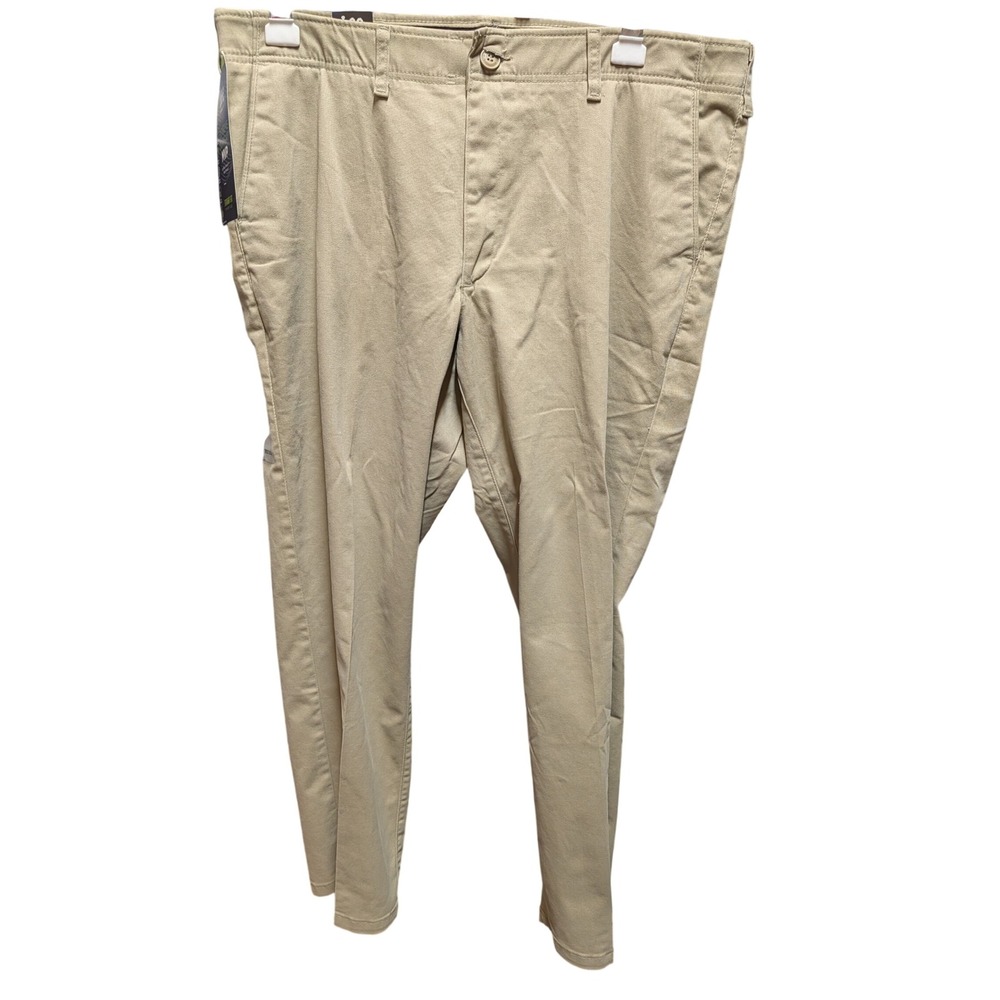 Lee KC Khaki Pants Mens 38x30 Tan New Straight Leg Flat Front Chino Twill
